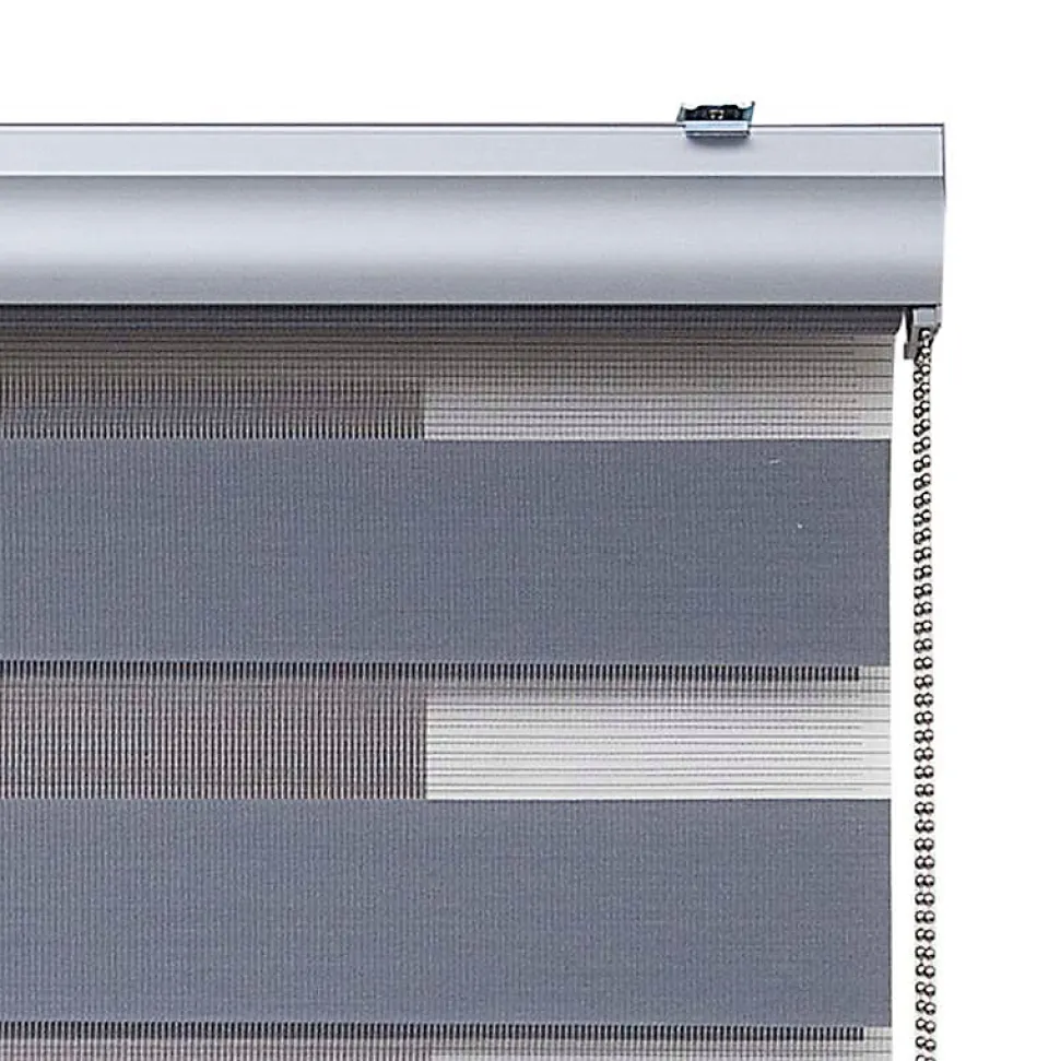 Store Enrouleur Jour Nuit Premium Finitions en Aluminium Argent 160 x 250 cm