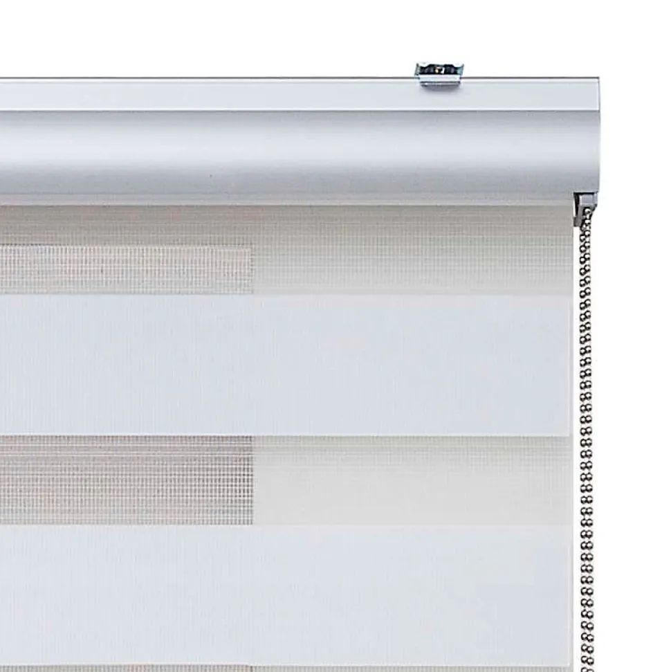 Store Enrouleur Jour Nuit Premium Finitions en Aluminium Blanc 120 x 250 cm