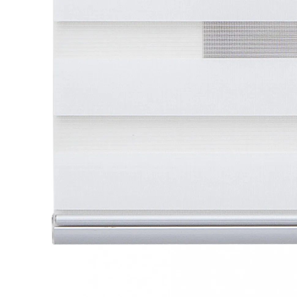 Store Enrouleur Jour Nuit Premium Finitions en Aluminium Blanc 120 x 250 cm