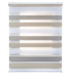 Store Enrouleur Jour Nuit Drop double tissage Tricolore 80X250