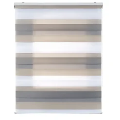 Store Enrouleur Jour Nuit Drop double tissage Tricolore 80X250