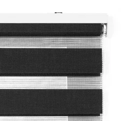 Store Enrouleur Jour Nuit Drop double tissage Argent 80X250