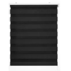 Store Enrouleur Jour Nuit Drop double tissage Argent 80X250