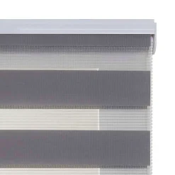 Store Enrouleur Jour Nuit Drop double tissage Argent 100 x 250 cm