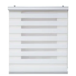 Store Enrouleur Jour Nuit Premium Finitions en Aluminium Blanc 60 x 250 cm
