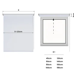 Store Enrouleur Jour Nuit Moon Blanc 140X180