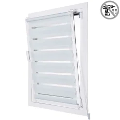 Store Enrouleur Jour Nuit sans perçage EasyFix Blanc 120 x 180 cm