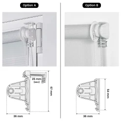 Store Enrouleur Jour Nuit sans perçage EasyFix Blanc 120 x 180 cm