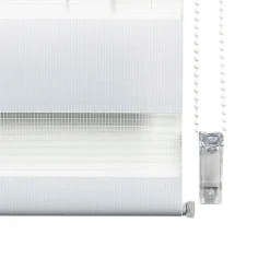 Store Enrouleur Jour Nuit sans perçage EasyFix Blanc 120 x 180 cm
