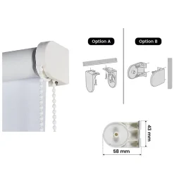 Store Enrouleur Jour Nuit Moon Blanc 180X180