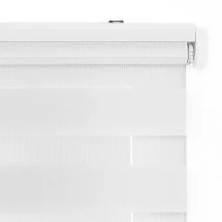 Store Enrouleur Jour Nuit Drop double tissage Blanc 180X250