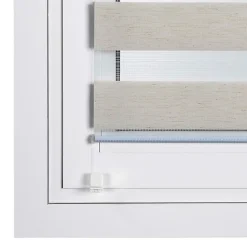Store Enrouleur Jour Nuit sans perçage EasyFix Lin 90 x 180 cm