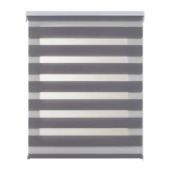 Store Enrouleur Jour Nuit Drop double tissage Argent 60 x 180 cm