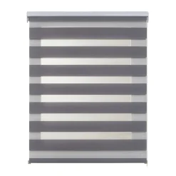 Store Enrouleur Jour Nuit Drop double tissage Gris 180X250
