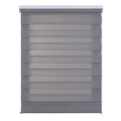 Store Enrouleur Jour Nuit Drop double tissage Gris 180X250