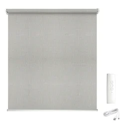 Store enrouleur motorisé thermique gris l.180 x H.250cm Madeco