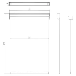 Store enrouleur occultant sans perçage Novan taupe l.90 x H.180cm Goodhome