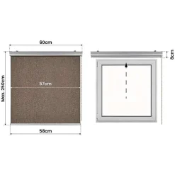 Store Enrouleur Occultant Premium Brun 60 x 250 cm