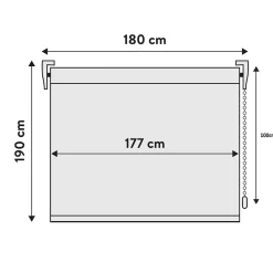 Store Enrouleur Occultant Blanc 180 X 190cm , Viewtex