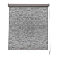 Store enrouleur occultant effet tweed gris l.210 x H.190cm Madeco