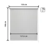 Store Enrouleur Occultant Blackout - Easydeco - Gris - 135 x 190 cm
