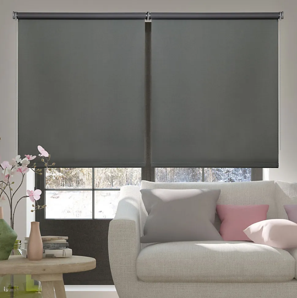 Store Enrouleur Occultant Gris plomb 140 x 250 cm