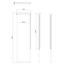 Store enrouleur occultant sans perçage Boreas 2 noir l.40 x H.140cm Goodhome