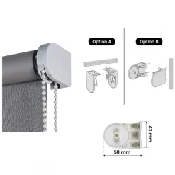Store Enrouleur Occultant Gris escuro 180 x 250 cm