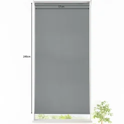 Store enrouleur occultant sans perçage Boreas 2 gris béton l.60 x H.240cm Goodhome