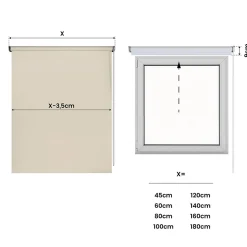 Store Enrouleur Occultant Pierre, 120 x 180 cm