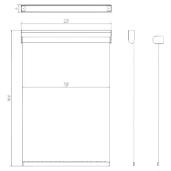 Store enrouleur occultant sans perçage Novan taupe l.120 x H.180cm Goodhome
