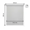 Store Enrouleur Occultant Blackout - Easydeco - Gris - 105 x 190 cm