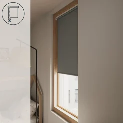 Store enrouleur occultant sans perçage Boreas 2 gris béton l.55 x H.180cm Goodhome