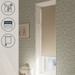 Store enrouleur occultant sans perçage Iwerne beige l.55 x H.180cm Goodhome