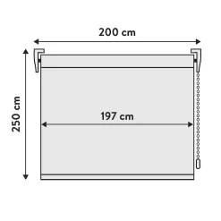 Store Enrouleur Occultant Blanc 200 X 250cm , Viewtex