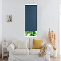 Store enrouleur occultant sans perçage Novan bleu saphir l.45 x H.140cm Goodhome