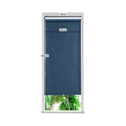 Store enrouleur occultant sans perçage Novan bleu saphir l.45 x H.140cm Goodhome