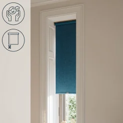 Store enrouleur occultant sans perçage Novan bleu saphir l.45 x H.140cm Goodhome