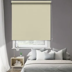 Store enrouleur occultant écru l.210 x H.190cm Madeco