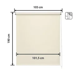 Store Enrouleur Occultant Blackout - Easydeco - Beige - 105 x 190 cm