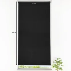 Store enrouleur occultant sans perçage Boreas 2 noir l.55 x H.180cm Goodhome
