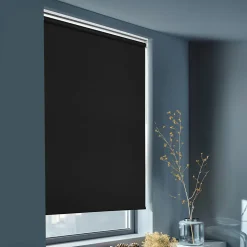Store enrouleur occultant sans perçage Boreas 2 noir l.120 x H.180cm Goodhome