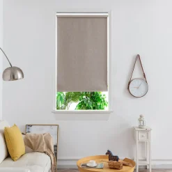 Store enrouleur occultant sans perçage Novan taupe l.75 x H.240cm Goodhome