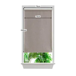 Store enrouleur occultant sans perçage Novan taupe l.75 x H.240cm Goodhome