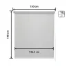 Store Enrouleur Occultant Blackout - Easydeco - Gris - 150 x 190 cm