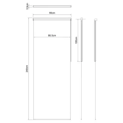Store enrouleur occultant sans perçage Boreas 2 blanc l.90 x H.240cm Goodhome