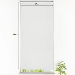Store enrouleur occultant sans perçage Boreas 2 blanc l.90 x H.240cm Goodhome