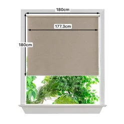 Store enrouleur occultant sans perçage Iwerne beige l.180 x H.180cm Goodhome