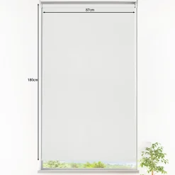 Store enrouleur occultant sans perçage Boreas 2 blanc l.90 x H.180cm Goodhome