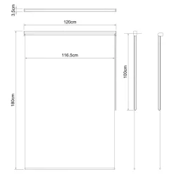 Store enrouleur occultant sans perçage Boreas 2 blanc l.120 x H.180cm Goodhome